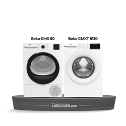 Beko 2 li Çamaşır ve Kurutma Paketi-3 (CMXT 9120 + KMX 80)